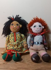 Vintage 1990s 24cm Rosie & Jim Dolls By Ragdoll Productions