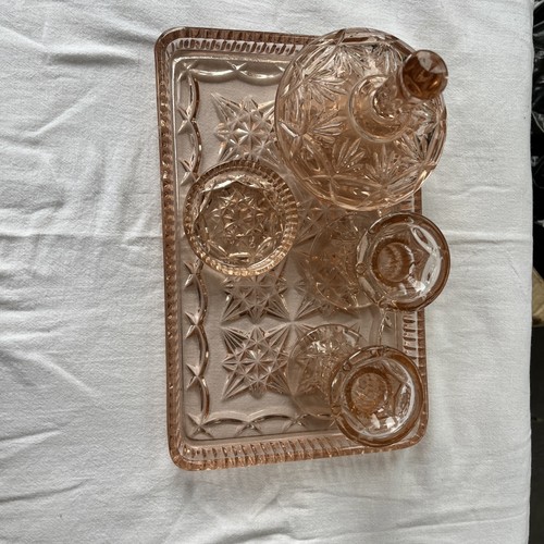 Glass dressing table set - dressing,