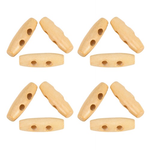 Wooden toggle buttons 30mm - wooden,
