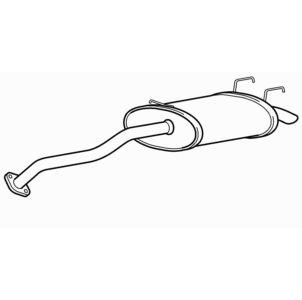 Rear exhaust silencer back box - rear,