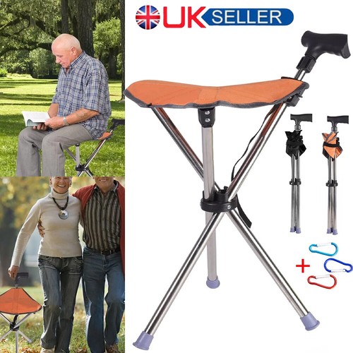 Folding walking stick - walking, seat