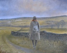 SPENCER Original oil painting landscape "Path Home"