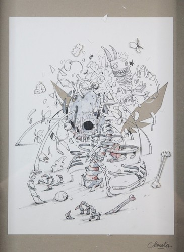 Monsta original drawing signed - drawing,