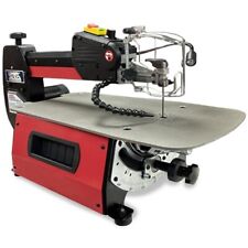 Scroll Saw 22" Variable Speed 80W Dual Tilt Arm LED Light Dust Port Steel Table