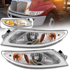 Headlights Pair For 2002-2019 International Truck 4100 4200 4300 4400 8500 8600