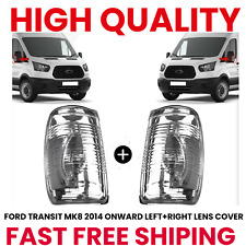 FOR FORD TRANSIT MK8 WING MIRROR INDICATOR LENS COVER LEFT + RIGHT SET 2014 ONWA