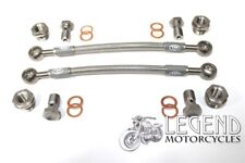 HEL Braided Cam Oil Link Pipe Kit Clear GSXR750 GSXR1100 GSF600 GSF1200 Hose
