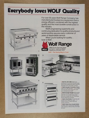 1985 wolf range cooktop - cooktop, ovens