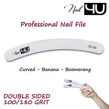 Professional Nail File Banana x1pcs Curved Emery Board 100/180 grit Best Quality