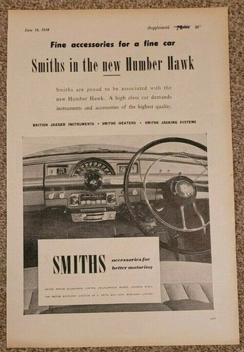 Humber hawk smiths - hawk,