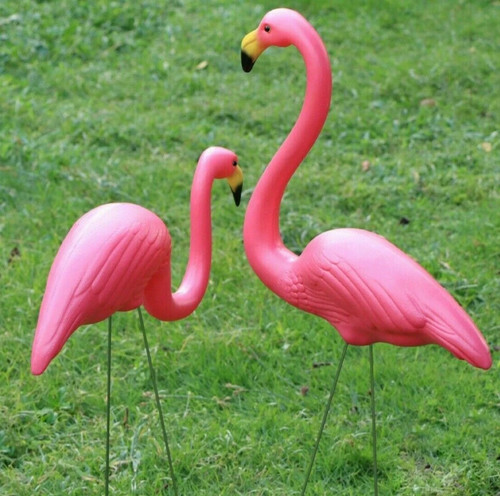 2pcs pink lawn flamingo garden - lawn,