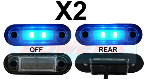 12v 24v flush fit - flush, blue