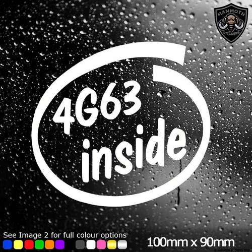 4g63 inside car sticker window - inside,