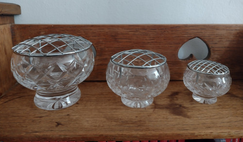 Vintage crystal posy - x, posy/rose