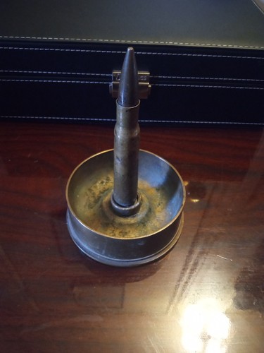 Ww2 trench art ashtray cal - art,