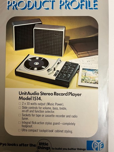 Pye 1514 audio stereo record - 1514,
