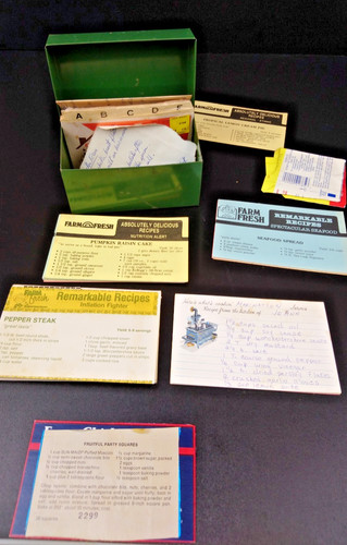 Vtg metal recipe - recipe, file