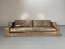 RRP £14,000 - Baxter of Italy 4-Seat Sofa - In Grey Brown "Tuscany" Leather