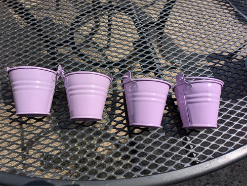 Purple mini buckets - buckets, pots