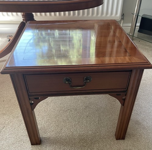 Yew lamp side - table, with