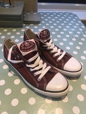 Dunlop Green Flash Show Company Men’s Low Canvas Trainers Shoes Burgundy UK 7.5