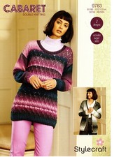 Women's Cardigan Jumper Knitting Pattern – Stylecraft Cabaret DK no.9783