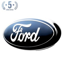 BLUE & CHROME For 05-2014 Ford F150 F&R GRILLE/ TAILGATE 9 inch Oval Emblem 1pcs