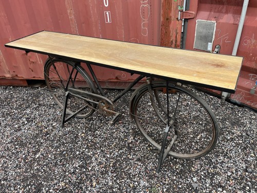 Retro bike console table fully - console,