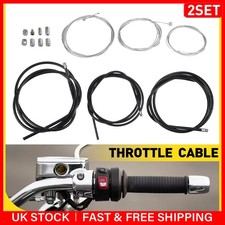 2SET Universal Motorcycle Clutch Brake Throttle Cable Harness Set Replacement UK