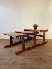 G Plan Teak Mid Century Nest of 3 Tables – Vintage Danish Style Retro Side Table