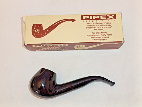 Pipex bent egg briar pipe - pipex,