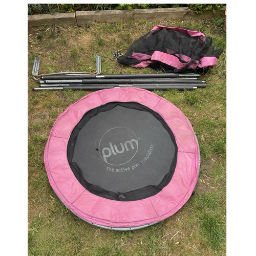 Plum round kids trampoline - plum,