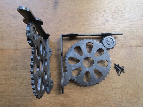 Rustic iron shelf brackets