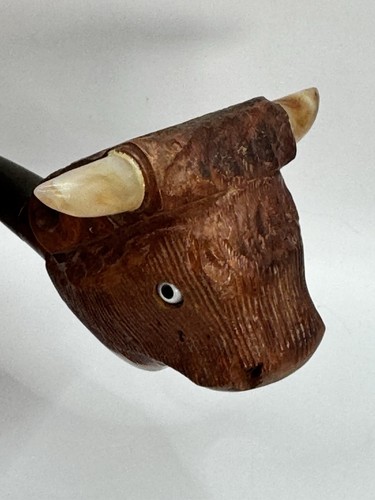 Vtg hand carved bull - bull, bison