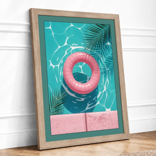 Pink ring turquoise waters - in,