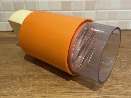 Vintage orange cream plastic - orange,