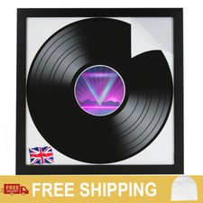 12" Vinyl Record Frame Wall Album Art Display Frame for LP Cover Sleeve Black