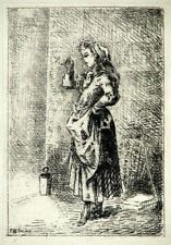 1874FREDERIC CHEVALIER Impressionist Etching Printed in Paris RARE