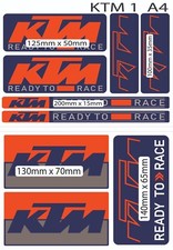 KTM Logos Sponsors Stickers