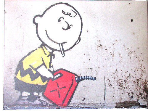 Banksy charlie brown canvas - banksy,