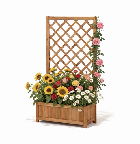 Briful wooden planter with - planter,