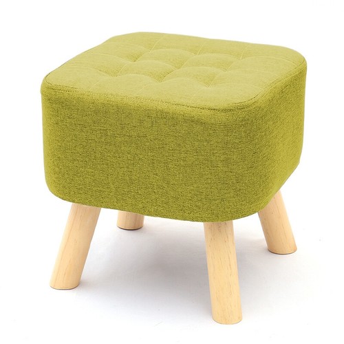 Linen ottoman footrest seat - ottoman,