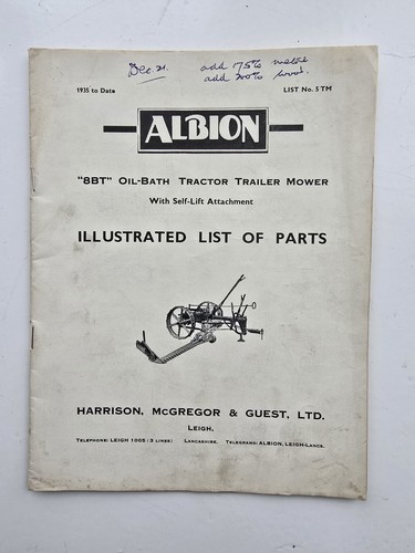 Albion 8bt oil bath tractor - albion,
