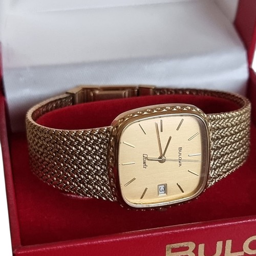 Bulova quartz watch gold tone - bulova,