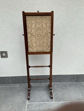 Victorian Antique Three Panelled Mahogany Fire Screen