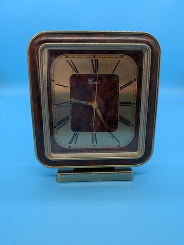Vintage coral alarm clock made - clock,