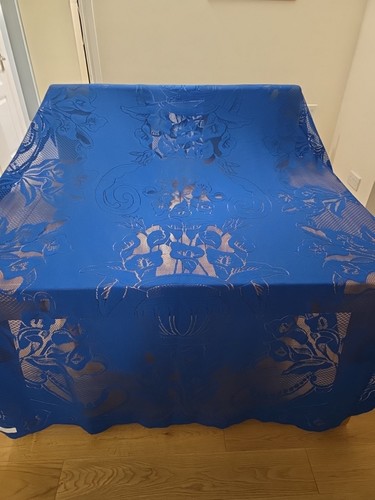 Vintage blue lace - vintage, tablecloth
