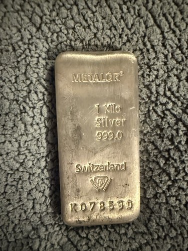 Metalor silver bullion bar - bullion, 1kg