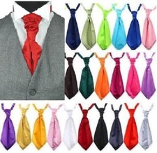 Satin Wedding Ruche Cravat Tie