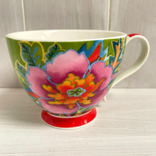 MAXWELL & WILLIAMS HANOI GABBY MALPAS GREEN LARGE FLORAL MUG CUP VGC